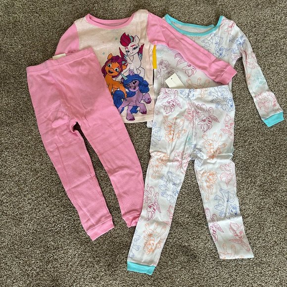 TODDLER GIRL 4PC MY LITTLE PONY PAJAMA SET SIZE 3T #K91 - Picture 2 of 2